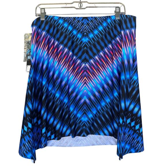 Miraclesuit Bandini Swim Top Womens 14 Blue Black Pink Underwire Swimwear NWT - Picture 1 of 11